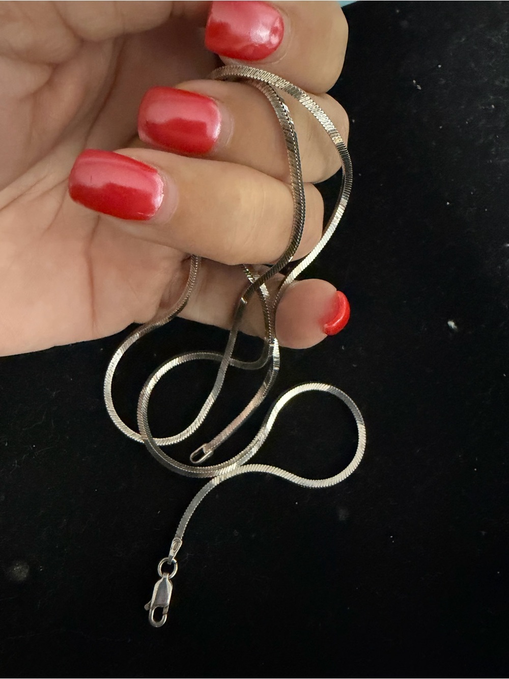 925 Sterling silver square snake chain. 24in